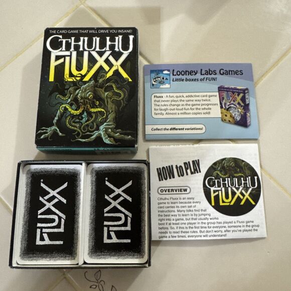 Cthulhu Fluxx Card Game by Looney Labs USA 2-6 Players Ages 13 to Adult 2012 - Picture 1 of 4